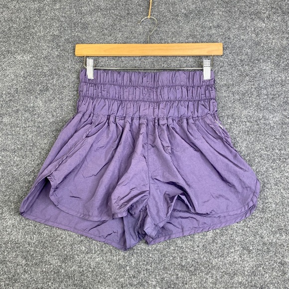 FP Movement Pants - FP Movement Free People The Way Home Shorts Purple High Rise Smocked Waist M